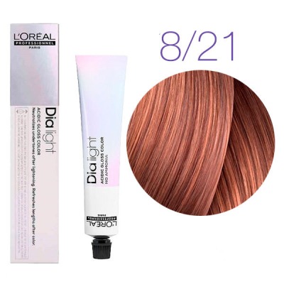 Loreal (Лореаль) DiaLIGHT Краска для волос 8.21 Светлый блондин перламутровый пепельный 50 мл - вид 1 миниатюра