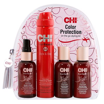 CHI Rose Hip Oil - Дорожный набор для волос с маслом розы и кератином - вид 1 миниатюра