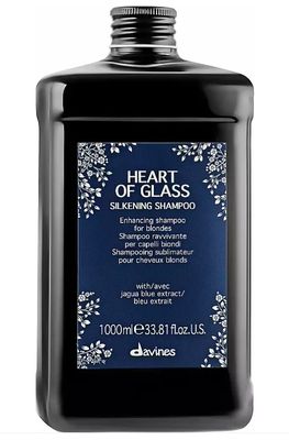 Davines Heart Of Glass Silkening Shampoo - Шампунь для сияния блонд 1000 мл - вид 1 миниатюра