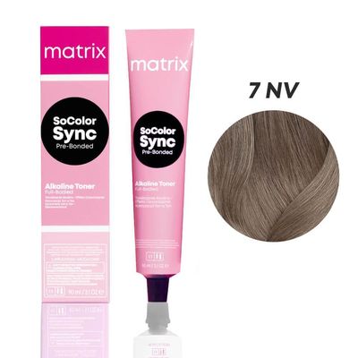 Matrix SoColor Sync Pre-Bonded - Краска для волос 7NV блондин натуральный перламутровый 90мл - вид 1 миниатюра