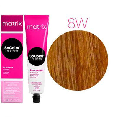 Matrix SoColor Beauty Стойкая крем-краска для волос 8W светлый блондин теплый 90мл - вид 1 миниатюра