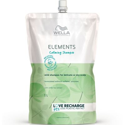 Wella Elements Calming Shampoo Успокаивающий шампунь РЕФИЛ 1000 мл - вид 1 миниатюра