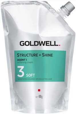 Goldwell Смягчающий крем Structure + Shine Agent 1 Soft 3 для чувствительных окрашенных или осветленных волос 400 мл - вид 1 миниатюра