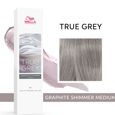 Wella True Grey Тонер для натуральных седых волос Graphite Shimmer Medium 60мл - вид 1 миниатюра